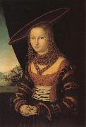Lucas Cranach the Elder Portrait of a Lady painting